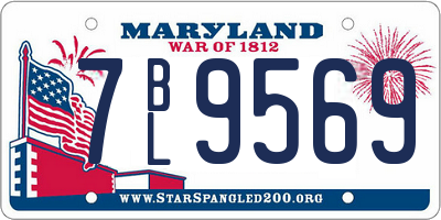 MD license plate 7BL9569