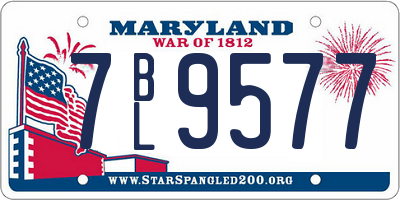 MD license plate 7BL9577