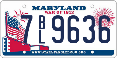 MD license plate 7BL9636