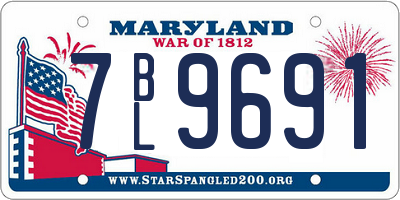 MD license plate 7BL9691