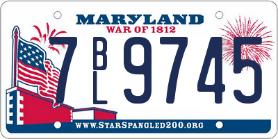 MD license plate 7BL9745