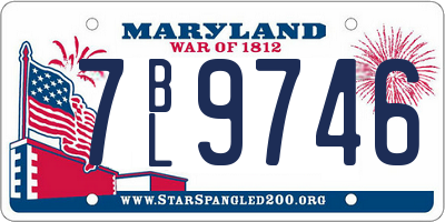 MD license plate 7BL9746