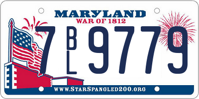 MD license plate 7BL9779