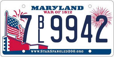 MD license plate 7BL9942
