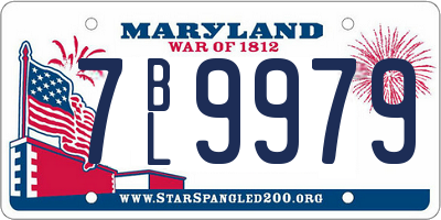 MD license plate 7BL9979
