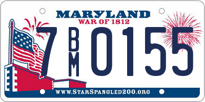 MD license plate 7BM0155