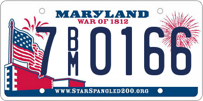 MD license plate 7BM0166