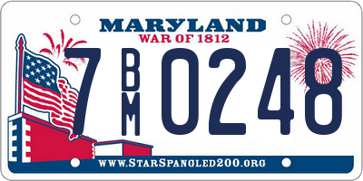 MD license plate 7BM0248