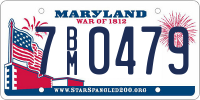 MD license plate 7BM0479