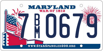 MD license plate 7BM0679