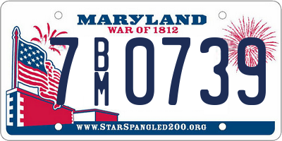MD license plate 7BM0739