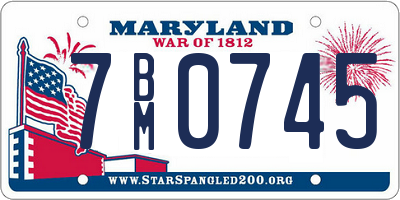 MD license plate 7BM0745