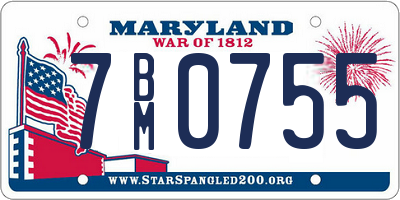 MD license plate 7BM0755