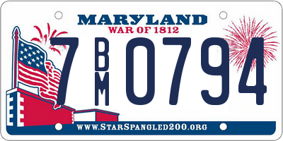 MD license plate 7BM0794