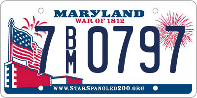 MD license plate 7BM0797