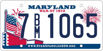 MD license plate 7BM1065