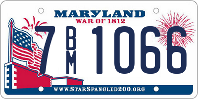 MD license plate 7BM1066
