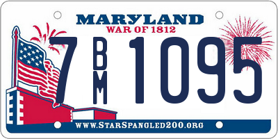 MD license plate 7BM1095