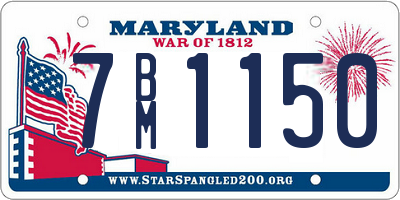 MD license plate 7BM1150
