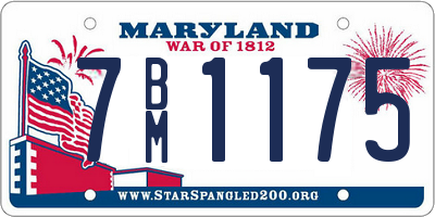 MD license plate 7BM1175