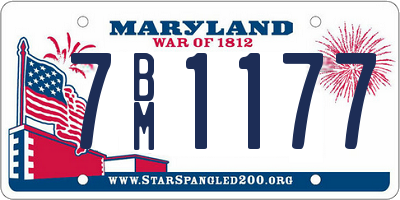 MD license plate 7BM1177