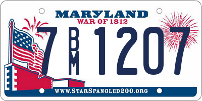 MD license plate 7BM1207