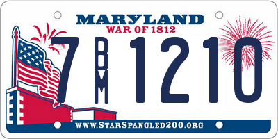 MD license plate 7BM1210