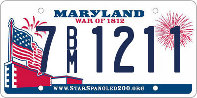 MD license plate 7BM1211