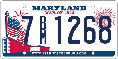 MD license plate 7BM1268