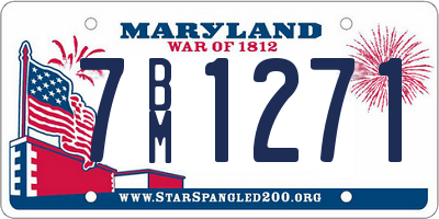 MD license plate 7BM1271