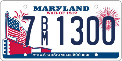 MD license plate 7BM1300