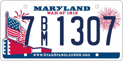 MD license plate 7BM1307