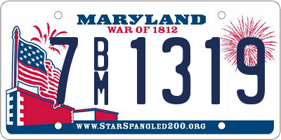 MD license plate 7BM1319