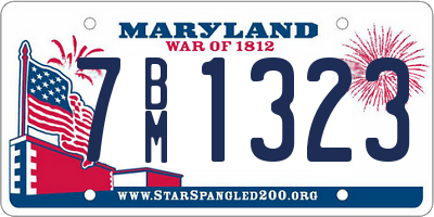 MD license plate 7BM1323