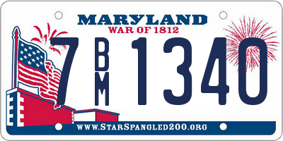 MD license plate 7BM1340