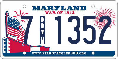 MD license plate 7BM1352