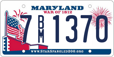 MD license plate 7BM1370