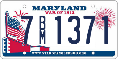 MD license plate 7BM1371
