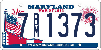 MD license plate 7BM1373