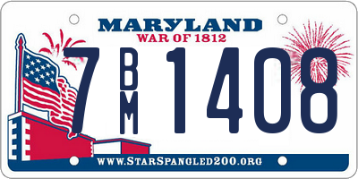 MD license plate 7BM1408