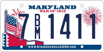 MD license plate 7BM1411