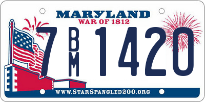 MD license plate 7BM1420