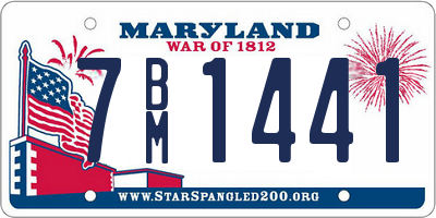 MD license plate 7BM1441