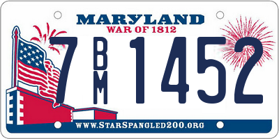 MD license plate 7BM1452