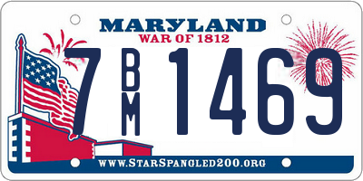 MD license plate 7BM1469