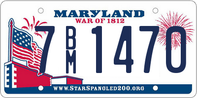 MD license plate 7BM1470