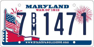 MD license plate 7BM1471