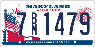 MD license plate 7BM1479