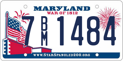 MD license plate 7BM1484