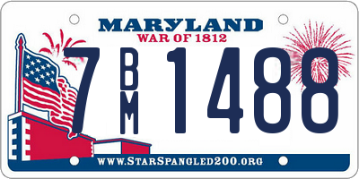 MD license plate 7BM1488